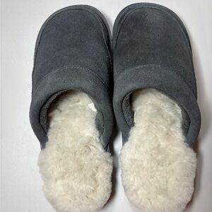 Men's Charcoal Suede Loafers with Plush Lining